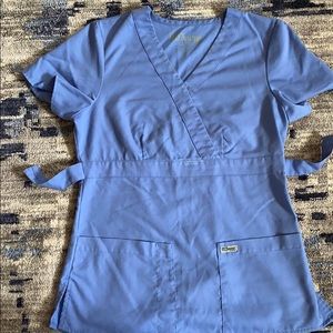 XS Grey’s Anatomy scrub top ceil blue